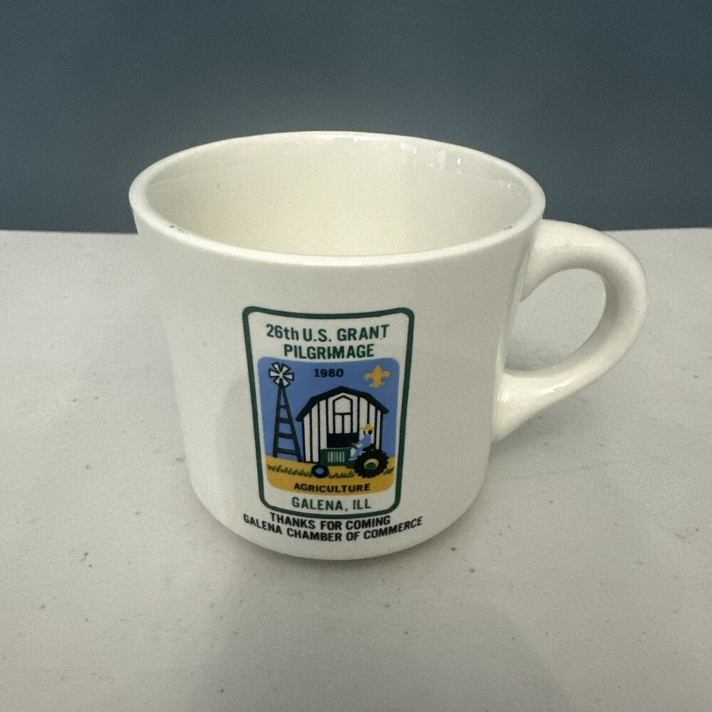 Vintage BSA Boy Scouts Of America 26th US Grant Pilgrimage Mug 1980 USA IL